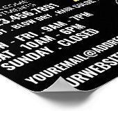 波形ブロンドヘア、美容師、ヘアサロン広告 ポスター (角)