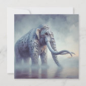 波形マンモスグリーティングカード ノートカード (正面)