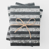 波形メタル背景 ラッピングペーパーシート (インサイチュ)