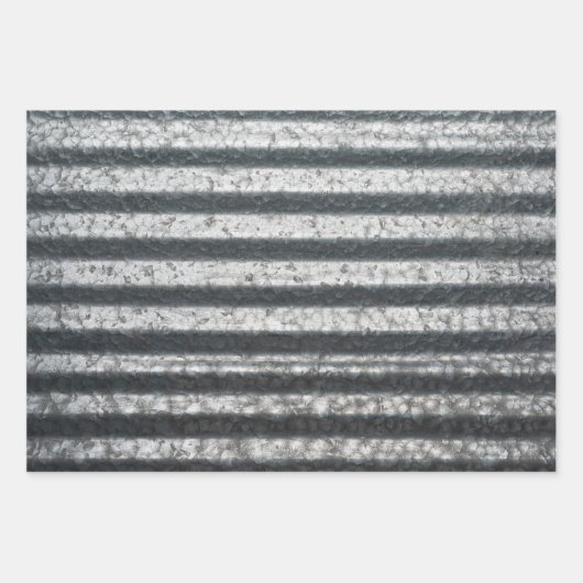 波形メタル背景 ラッピングペーパーシート (正面)