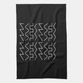 波形モジュラーシンセサイザアナログ キッチンタオル (縦)