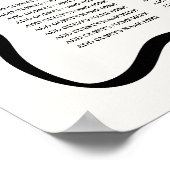 波形モダンクリームの結婚シーティングチャート ポスター (角)