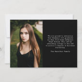 波形モダン卒業生2写真卒業 案内状 (裏面)