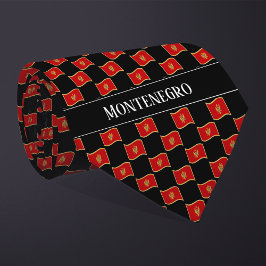 波形モンテネグロ国旗のパターン ネクタイ