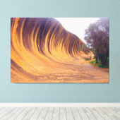 波形ロック32x48 キャンバスプリント (インサイチュ (ウッドフロア))