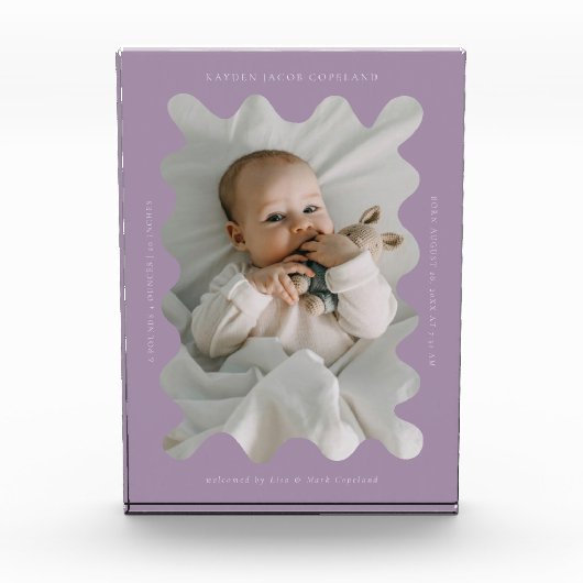 波形予測できなフレーム生まれたばかりのキープサプライプル フォトブロック (正面)