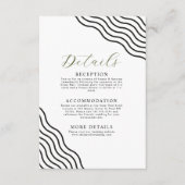 波形抽象芸術結婚の詳細エンクロージャカード エンクロージャーカード (正面)
