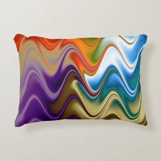 波形数々の抽象芸術 アクセントクッション (正面)