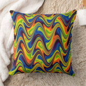 波形数々の抽象芸術 クッション (ブランケット)