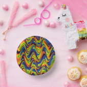 波形数々の抽象芸術 ペーパーボウル (パーティー)