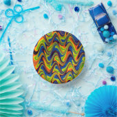 波形数々の抽象芸術 ペーパーボウル (パーティー)