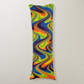 波形数々の抽象芸術 ボディピロー (正面縦)