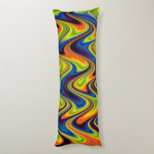波形数々の抽象芸術 ボディピロー (裏面 (縦))