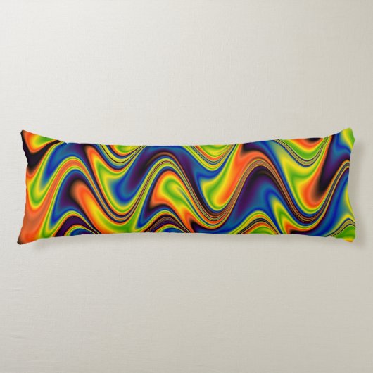 波形数々の抽象芸術 ボディピロー (正面)