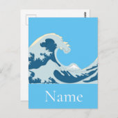 波形素晴らしサンダー_コーブ ポストカード (正面/裏面)