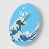 波形素晴らしサンダー_コーブ ラージ壁時計 (傾斜)