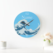 波形素晴らしサンダー_コーブ ラージ壁時計 (ホーム)