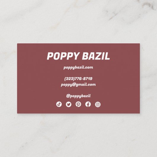 波形自然ストライプミニマルはっきりしたリスピンク金ゴールド 名刺 (裏面)