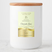 波形金ゴールドデラックスデコーライトイエローモノグラムラベル フードラベル (正面)