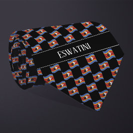 波形Eswatiniフラグパターン ネクタイ