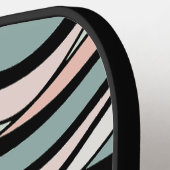 波形tans幾何学的グラフィックモノグラム炭素繊維 ピックルボールラケット (左詳細)