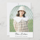 波手引き弓写真アーチ卒業パーティー 招待状 (裏面)