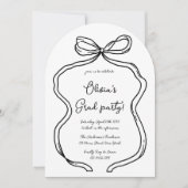 波手引き弓写真アーチ卒業パーティー 招待状 (正面)