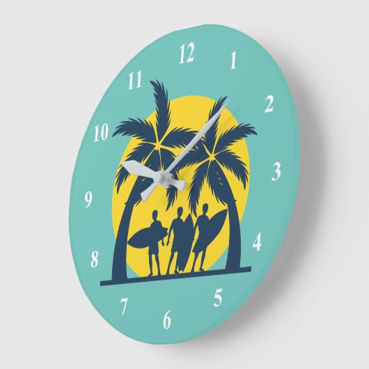 波打ちカッコいいの木 ラージ壁時計 (傾斜)