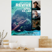 波打ちシーズイエズフィッシュ ポスター (キッチン)