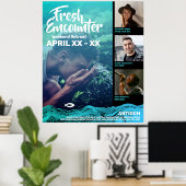 波打ちシーズイエズフィッシュ ポスター (ホームオフィス)