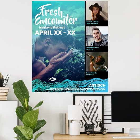 波打ちシーズイエズフィッシュ ポスター (ホームオフィス)