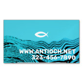 波打ちシーズイエズフィッシュ マグネット名刺 (正面)