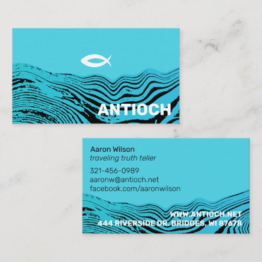 波打ちシーズイエズフィッシュ 名刺 (正面/裏面)