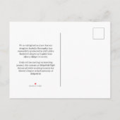 波打ち手書き卒業発表葉書 案内ポストカード (裏面)