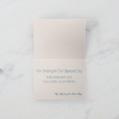 波打ち際のビーチウェディングのお礼 サンキューカード (内部)