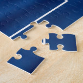 波打った水に小さな白いアヒル ジグソーパズル (側面)