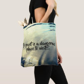 波打った水「過去は危険な場所だ…」 トートバッグ (クローズアップ)