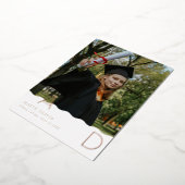 波打った縁のホイルのGRADの文字 箔招待状 (回転した状態)