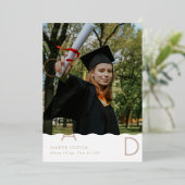 波打った縁のホイルのGRADの文字 箔招待状 (立ち正面)