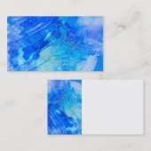 波打つウォータービジネスカードテンプレート写真アート 名刺 (正面/裏面)