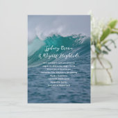 波打つプライベート結婚式招待状 受付のみ 招待状 (スタンド正面)