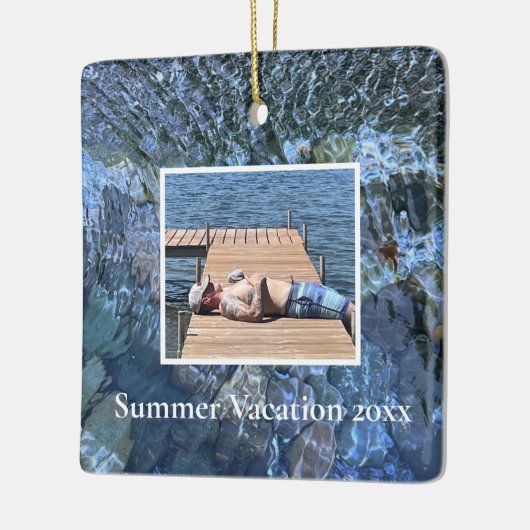 波打つ水湖海水中石模様 セラミックオーナメント (左)