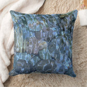 波打つ水、小川、蒸気、水中石 クッション (ブランケット)