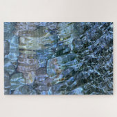 波打つ水、小川、蒸気、水中石 ジグソーパズル (横)