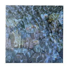 波打つ水、小川、蒸気、水中石 タイル