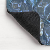 波打つ水、小川、蒸気、水中石 マウスパッド (コーナー)