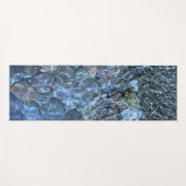 波打つ水、小川、蒸気、水中石 ヨガマット (正面(横))