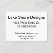 波打つ水、小川、蒸気、水中石 名刺 (裏面)