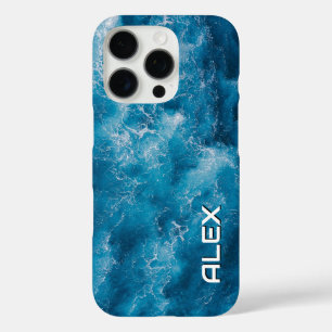 波打つ海水iPhoneケース – 穏やかな青い海 iPhone 16 Proケース