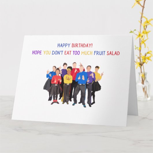 波打つ誕生日を持つ カード (黄色い花)